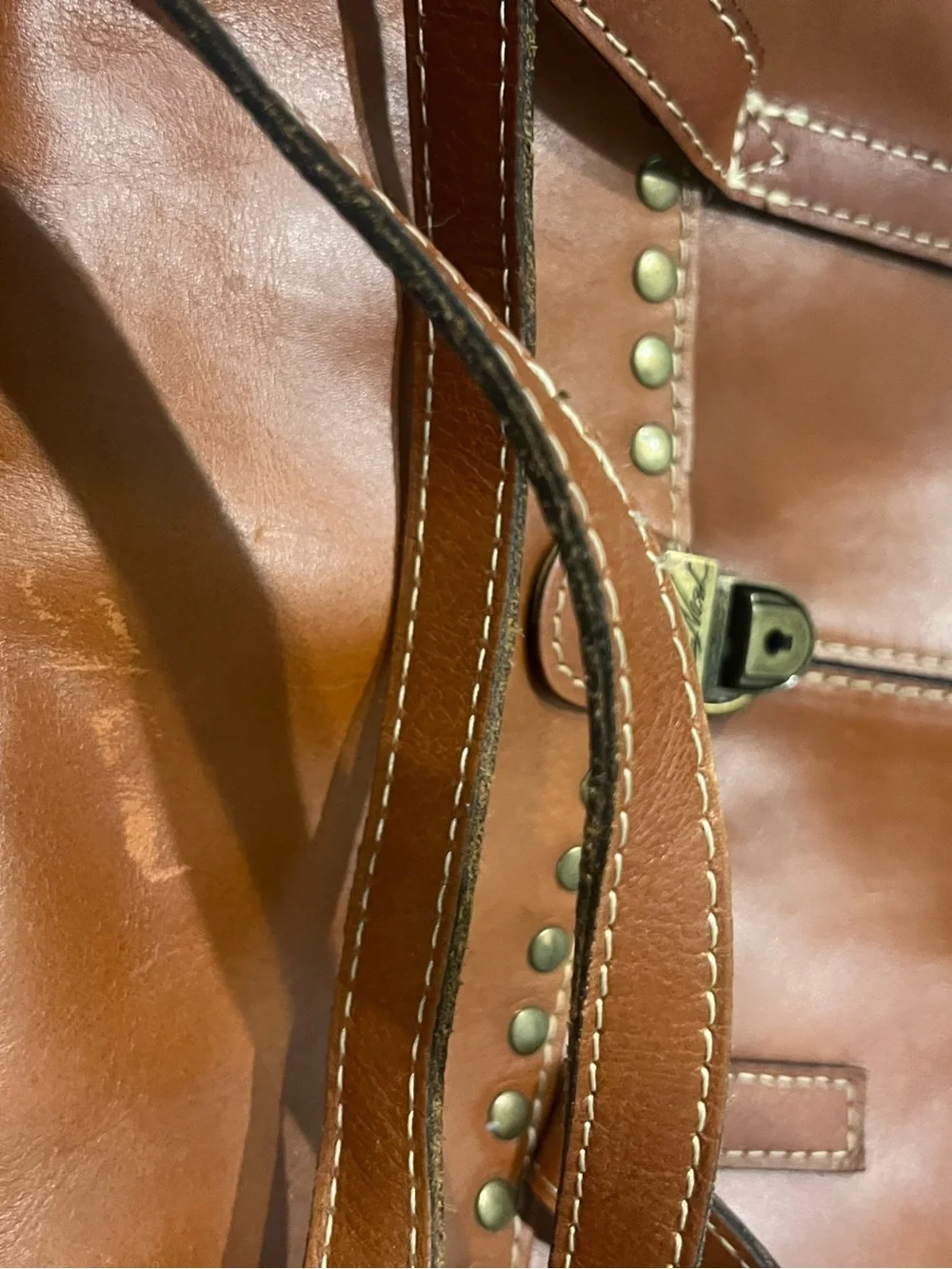 Patricia Nash Verbania Satchel Studded Leather Classic